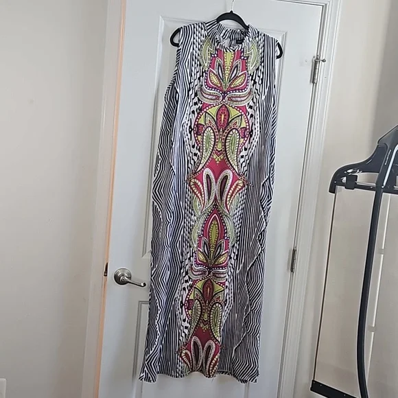 Ashley Stewart | Dresses | Ashley Stewart Cowl Neck Paisley Maxi Dress Xxxl  | Poshmark